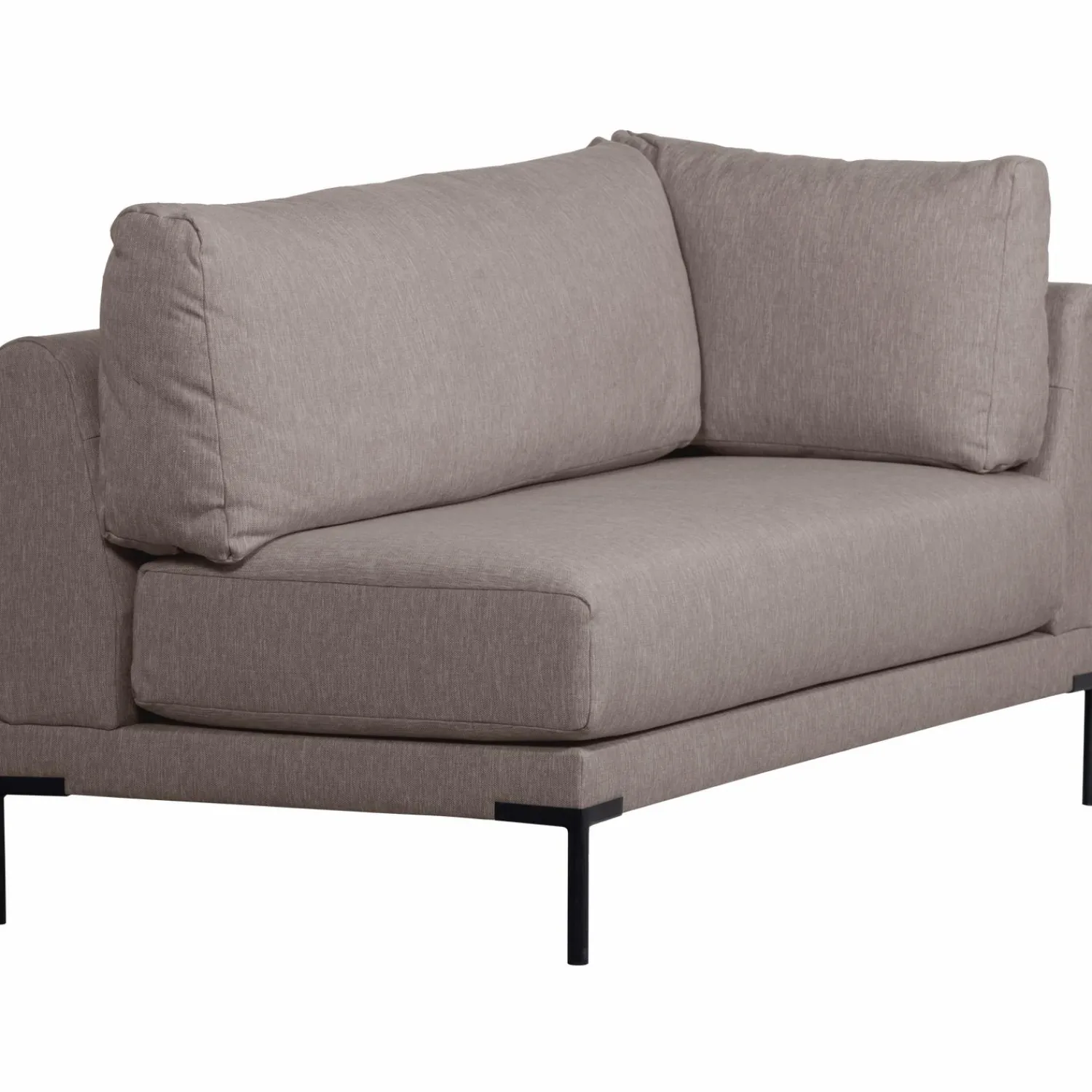 Online WOOOD Couple eetbank hoekelement lange zijde links Taupe