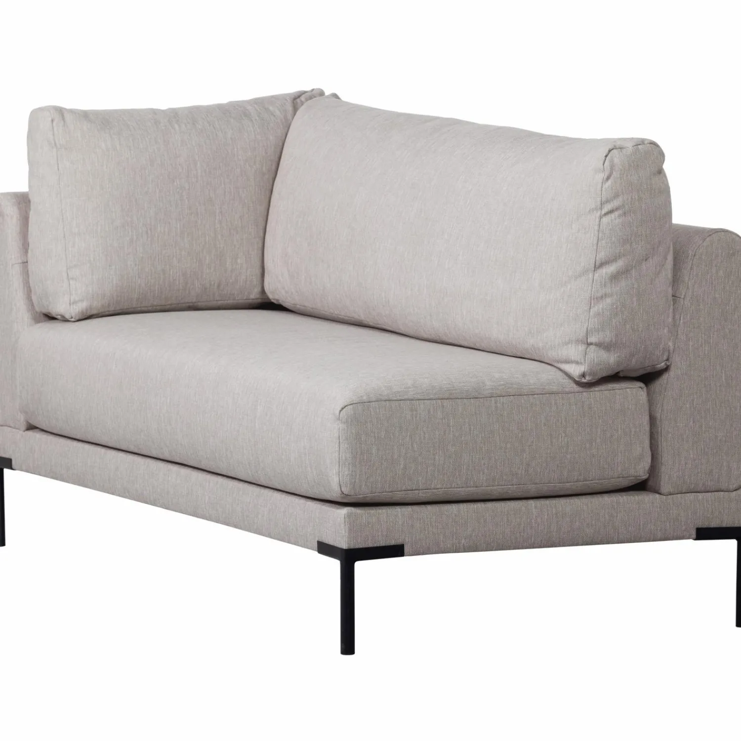 Clearance WOOOD Couple eetbank hoekelement lange zijde rechts Lichtgrijs