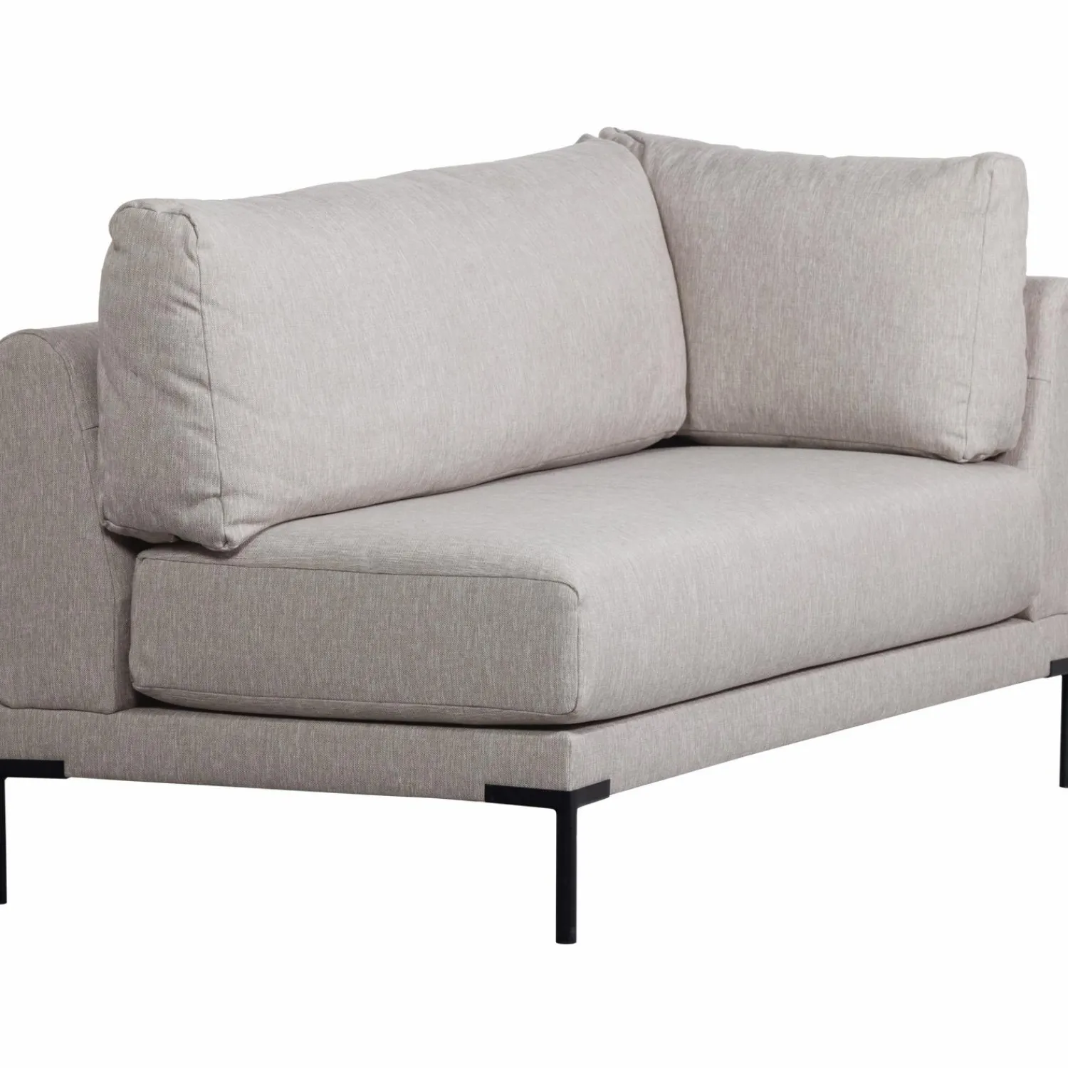 Outlet WOOOD Couple eetbank hoekelement lange zijde links Lichtgrijs