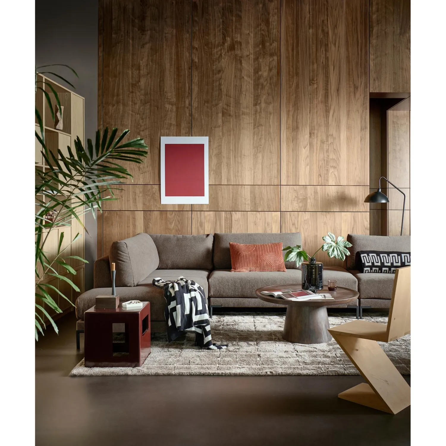 Outlet WOOOD Couple lounge element links Taupe