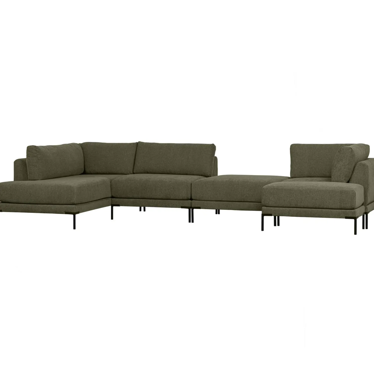 Discount WOOOD Couple lounge element links Warm groen