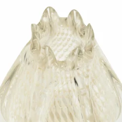 New WOOOD Crown handgevormde vaas glas 24x18 cm off white