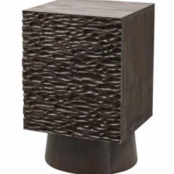 Sale WOOOD Crumble Carved nachtkastje met lades mango hout walnoot