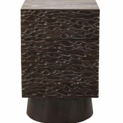 Sale WOOOD Crumble Carved nachtkastje met lades mango hout walnoot