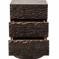 Sale WOOOD Crumble Carved nachtkastje met lades mango hout walnoot