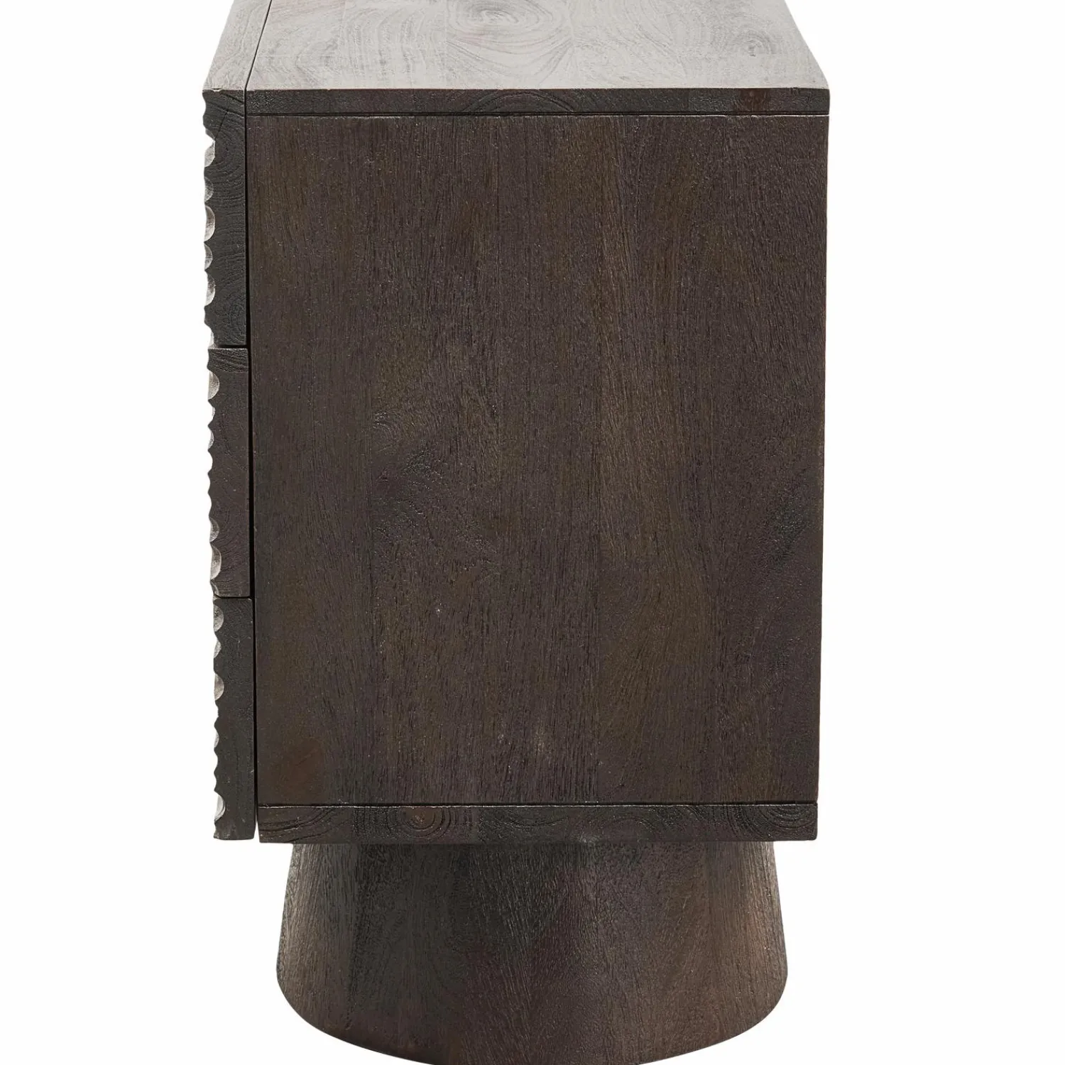 Sale WOOOD Crumble Carved nachtkastje met lades mango hout walnoot