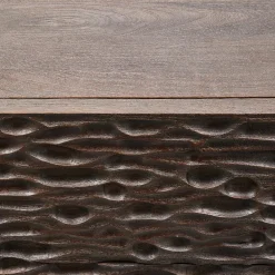 Sale WOOOD Crumble Carved nachtkastje met lades mango hout walnoot