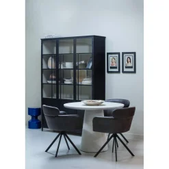 Discount WOOOD Damon eettafel betonlook wit 76xø100