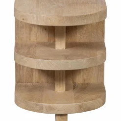 Online WOOOD Darren halfronde bijzettafel mango hout naturel