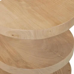 Online WOOOD Darren halfronde bijzettafel mango hout naturel