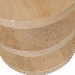 Online WOOOD Darren halfronde bijzettafel mango hout naturel