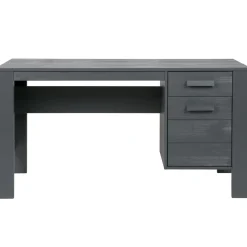 WOOOD Dennis bureau grenen steel grey geborsteld Staalgrijs