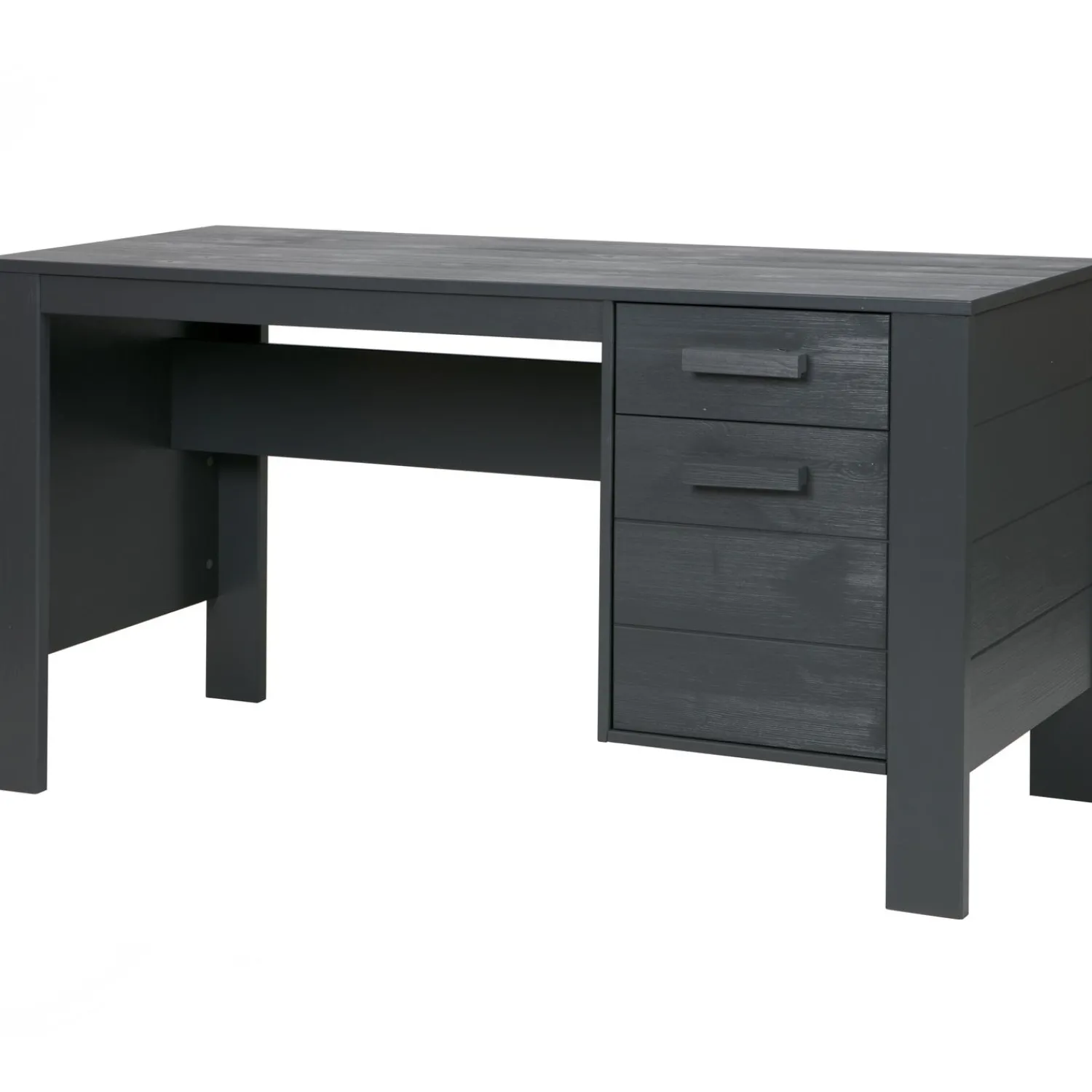 WOOOD Dennis bureau grenen steel grey geborsteld Staalgrijs