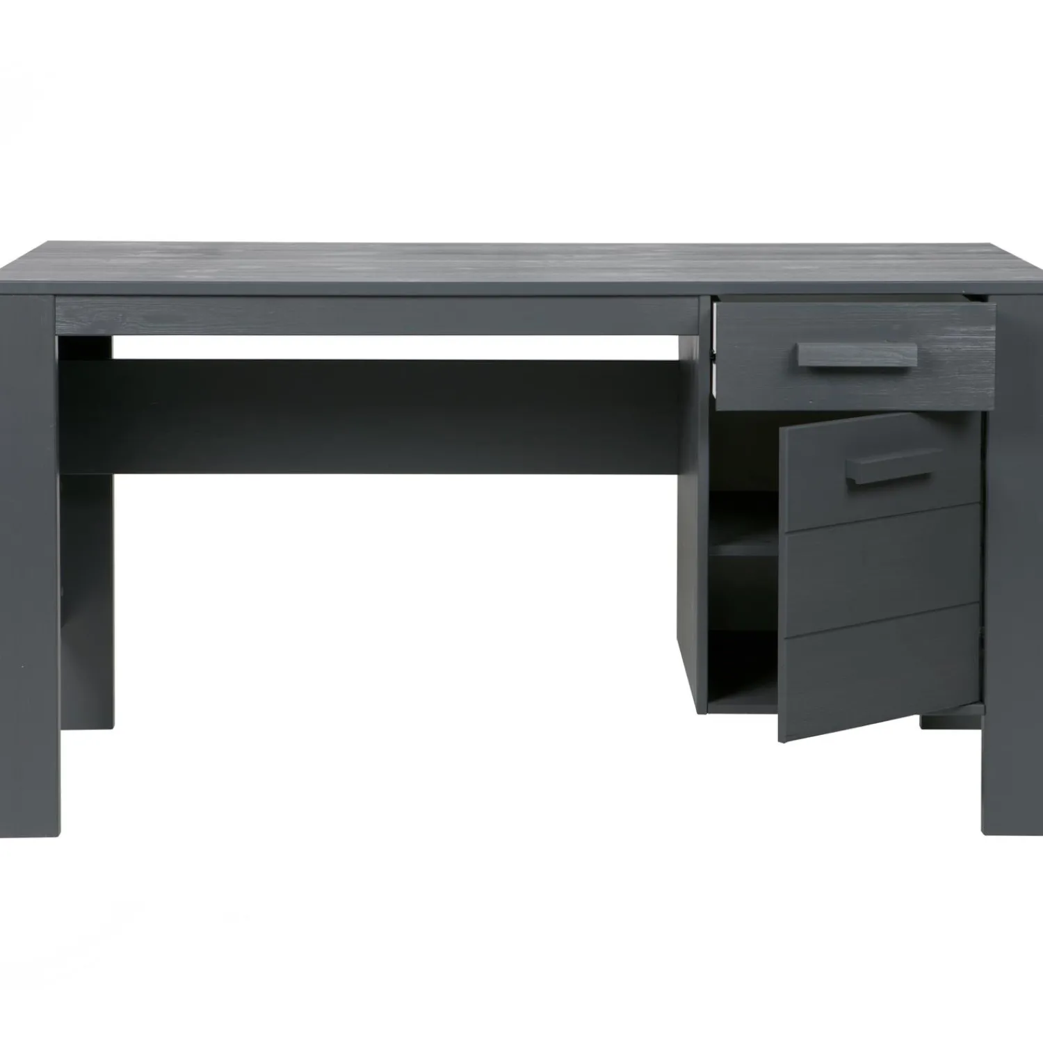WOOOD Dennis bureau grenen steel grey geborsteld Staalgrijs