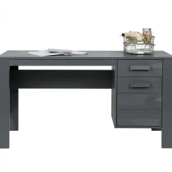 WOOOD Dennis bureau grenen steel grey geborsteld Staalgrijs