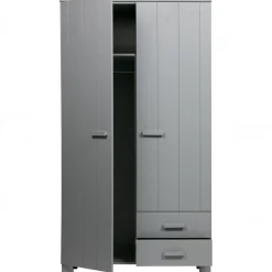 Best WOOOD Dennis kast met laden grenen Betongrijs