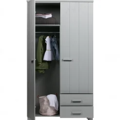 Best WOOOD Dennis kast met laden grenen Betongrijs