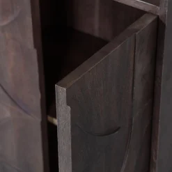 Discount WOOOD Draw 4-deurs opbergkast met open vak mango hout walnoot