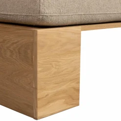Outlet WOOOD Eat Up muurbankje inclusief kussens beige eiken naturel Naturel mat