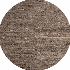 Clearance WOOOD Efia vloerkleed rond wol bruin melange ø200 cm