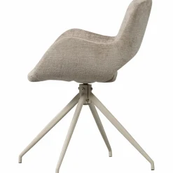 Hot WOOOD Eliva eetkamerstoel structure velvet - set van 2 Zand