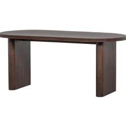 Online WOOOD Ellips eetkamertafel mango hout walnoot 90x180 cm