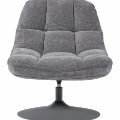 WOOOD Elvi draaifauteuil chenille structuur lichtgrijs