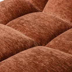 Hot WOOOD Elvi draaifauteuil chenille structuur roestbruin