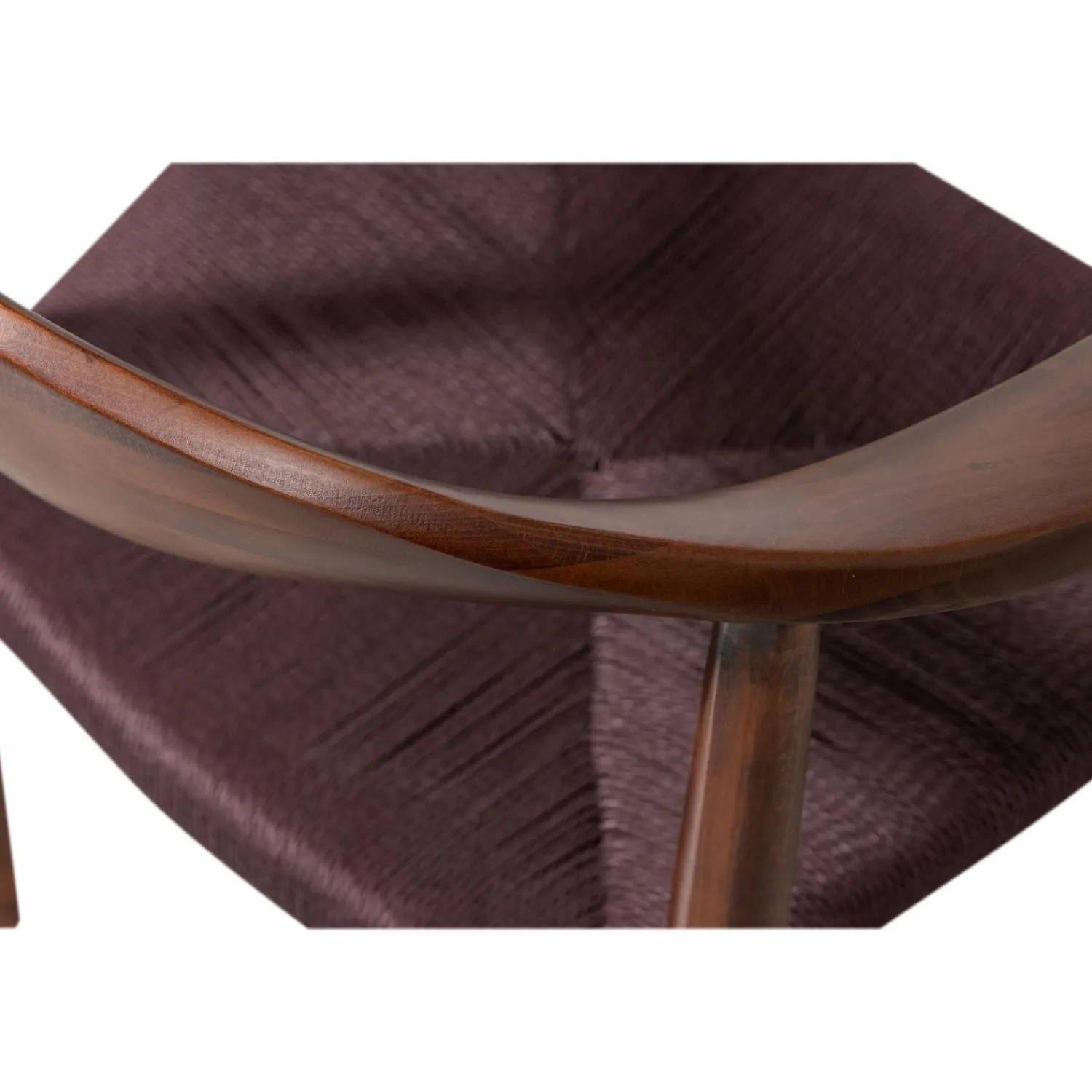 Outlet WOOOD Embrace eetkamerstoel hout gevlochten zitting donkerbruin