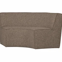 Sale WOOOD Europa 2-zits eetbank geweven stof Donkerbruin melange