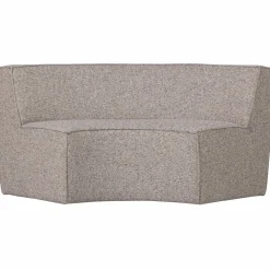 Clearance WOOOD Europa 2-zits eetbank geweven stof Zand melange