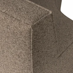 Outlet WOOOD Europa 4-zits eetbank geweven stof Donkerbruin melange