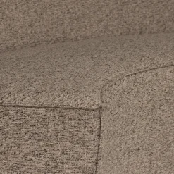 Outlet WOOOD Europa 4-zits eetbank geweven stof Donkerbruin melange