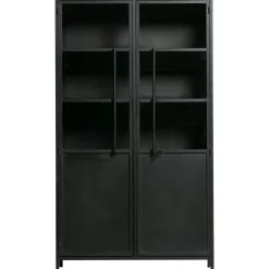 Outlet WOOOD Exhibit vitrinekast metaal Zwart