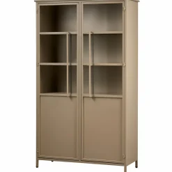Outlet WOOOD Exhibit vitrinekast metaal Khaki