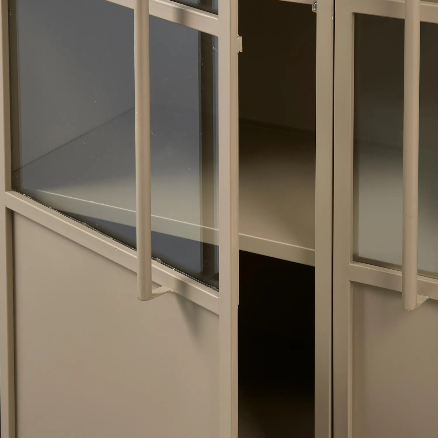 Outlet WOOOD Exhibit vitrinekast metaal Khaki