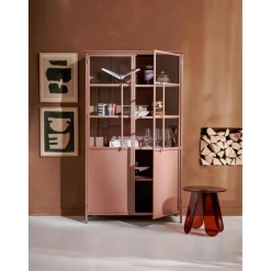 New WOOOD Exhibit vitrinekast metaal Tan