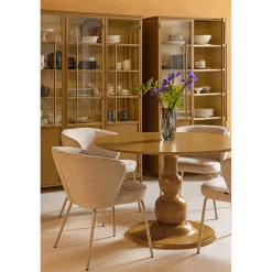 WOOOD Exhibit XL 2-deurs vitrinekast metaal Honinggeel