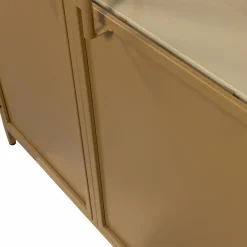 WOOOD Exhibit XL 2-deurs vitrinekast metaal Honinggeel