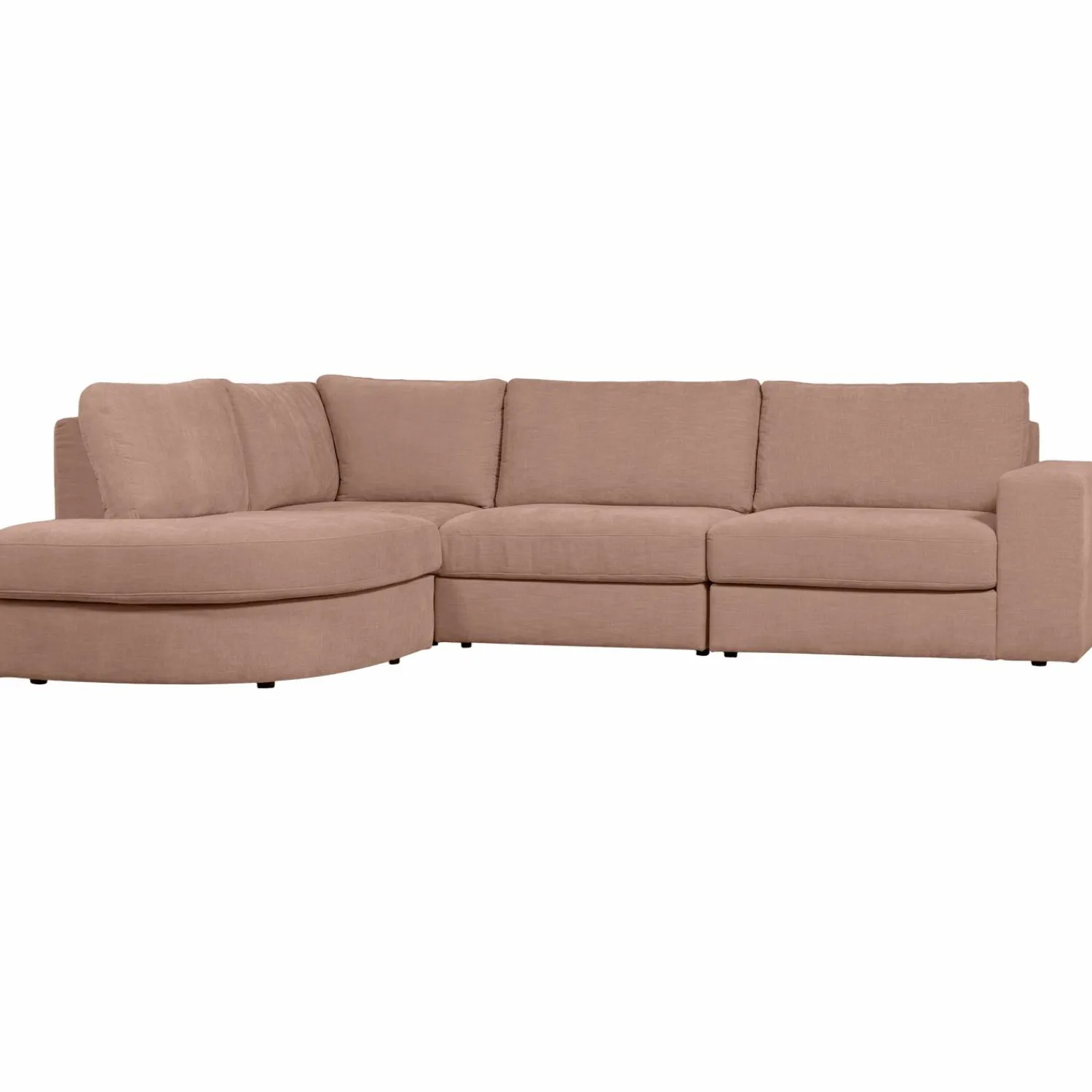 Discount WOOOD Family hoekbank ronding links Roze