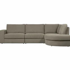 WOOOD Family hoekbank ronding rechts Warm grijs