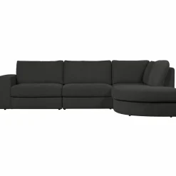 New WOOOD Family hoekbank ronding rechts Antraciet