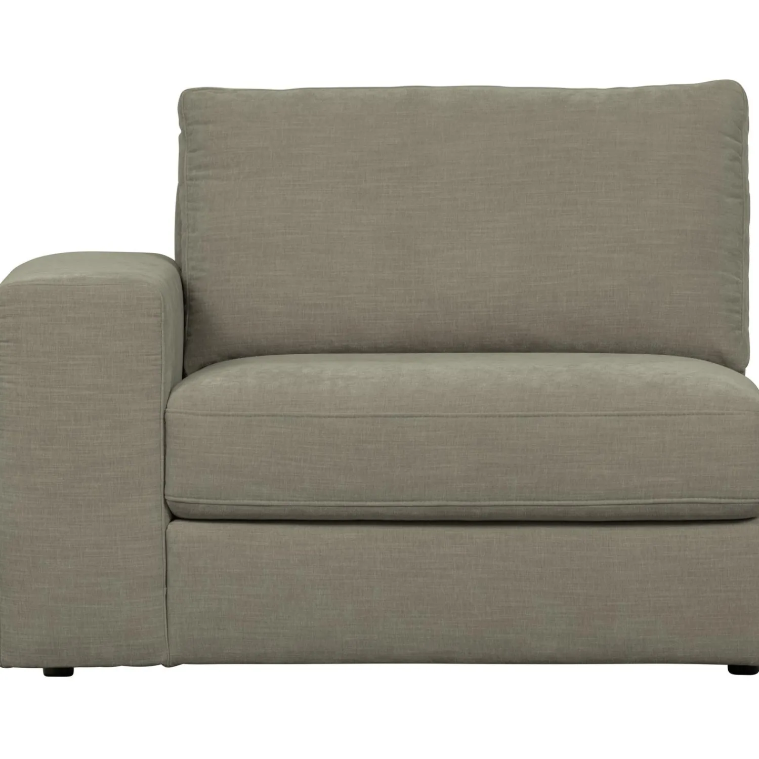 Online WOOOD Family 1-zits element met arm links Warm grijs