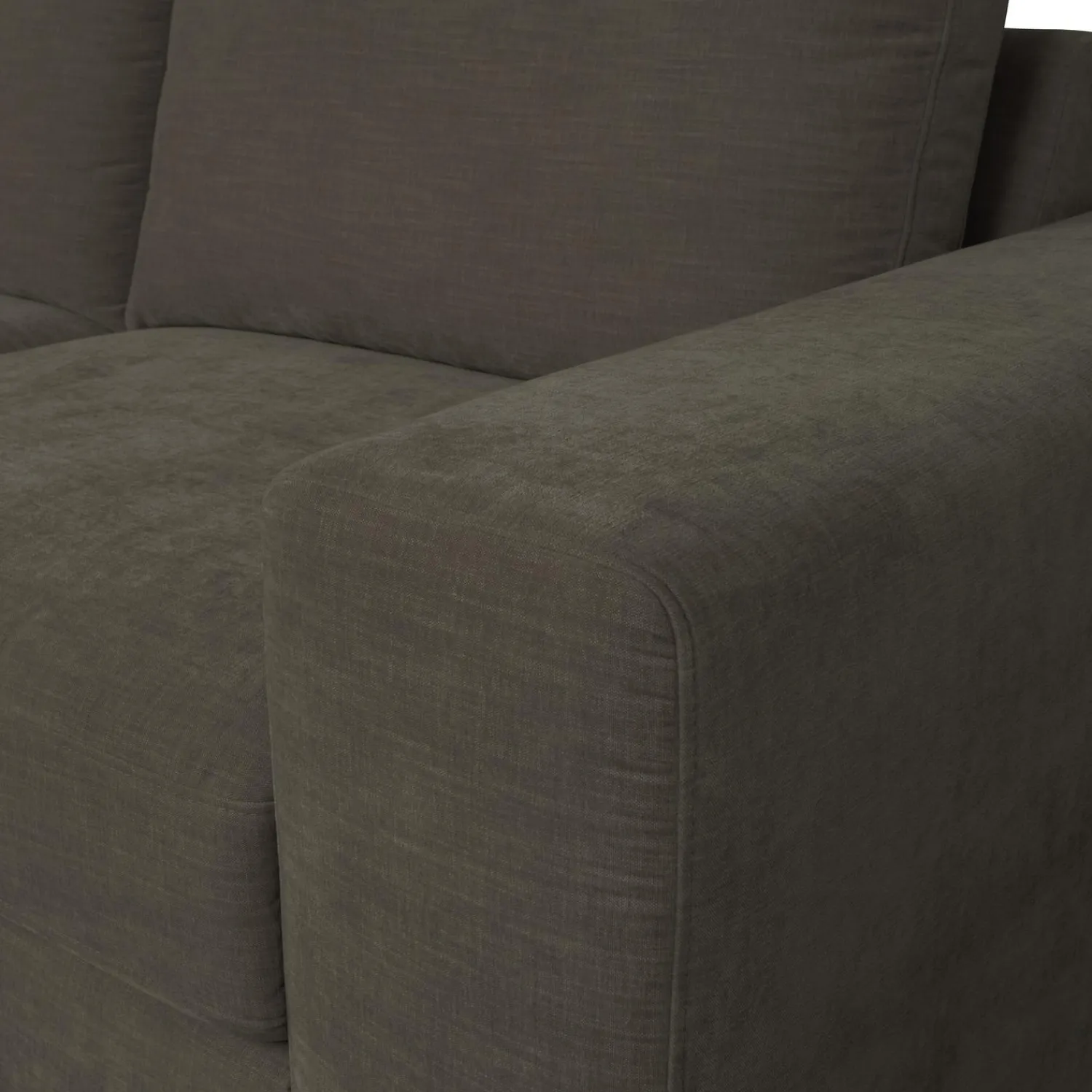 Outlet WOOOD Family 1-zits element met arm rechts Antraciet