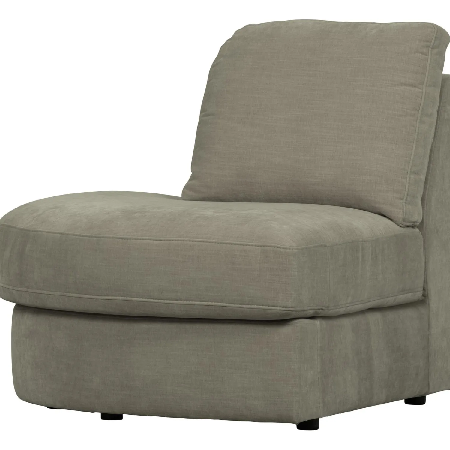 Outlet WOOOD Family 1-zits element ronde hoek links Warm grijs