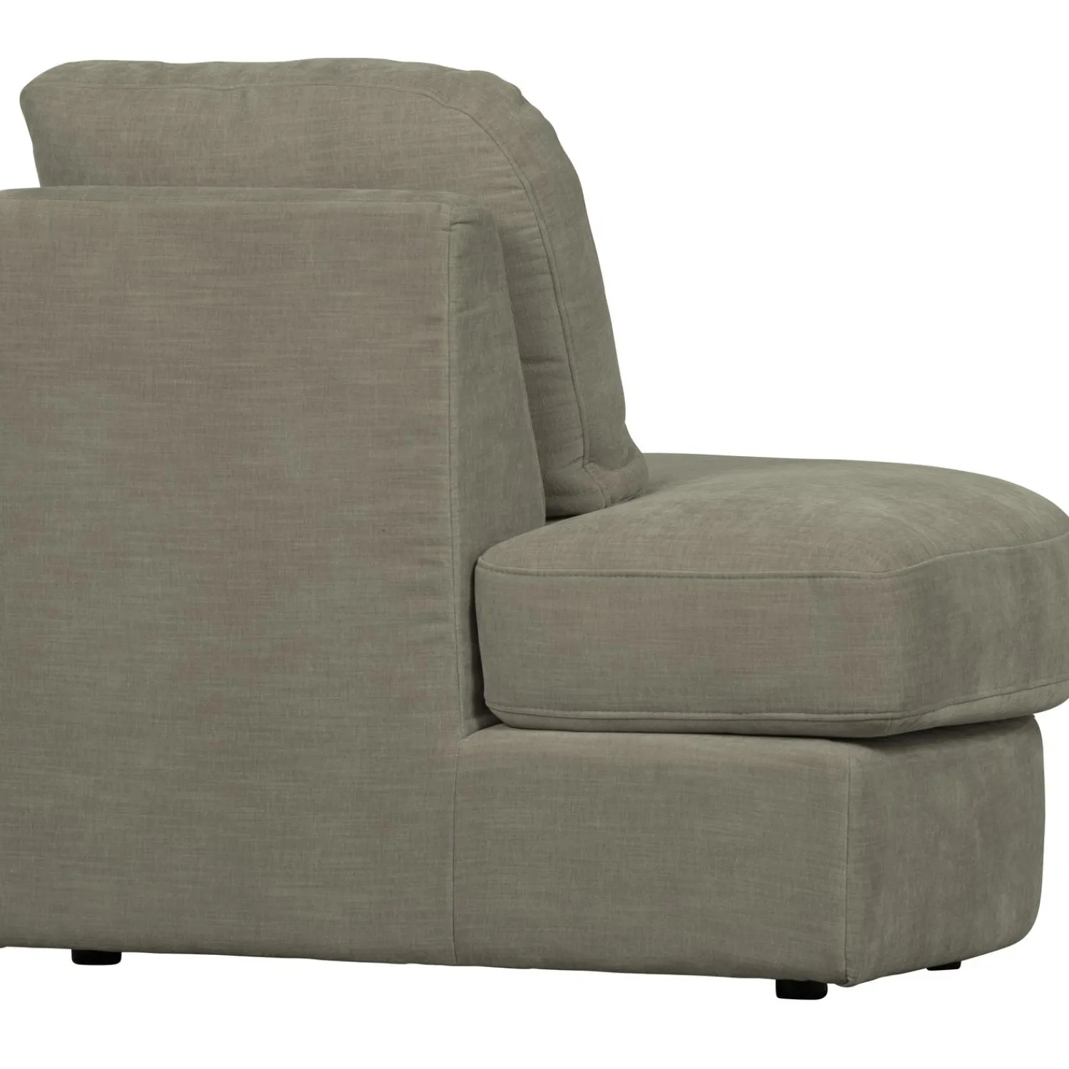 Outlet WOOOD Family 1-zits element ronde hoek links Warm grijs