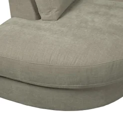 Outlet WOOOD Family 1-zits element ronde hoek links Warm grijs