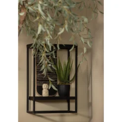 Hot WOOOD Febe wandrek tuin verticaal metaal zwart