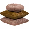 Hot WOOOD Feis kussens velvet roze/naturel - set van 3