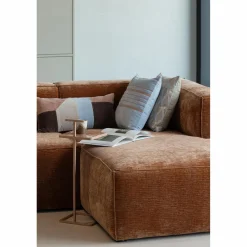 Hot WOOOD Feis kussens velvet roze/naturel - set van 3